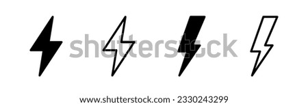Lightning icon set illustration. electric sign and symbol. power icon. energy sign Royalty-Free Stock Photo #2330243299