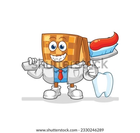 the wood chess dentist illustration. character vector