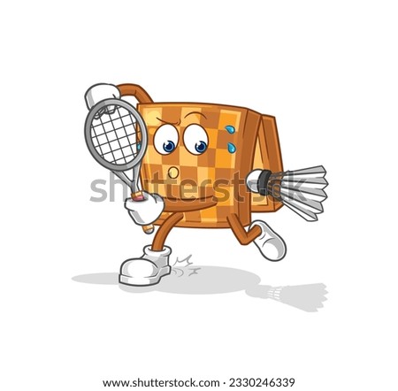 the wood chess playing badminton illustration. character vector