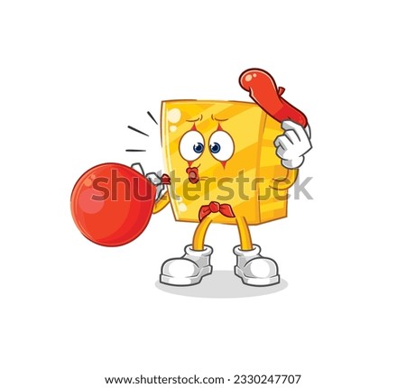 the gold pantomime blowing balloon. cartoon mascot vector