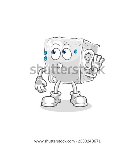 the sugar cube eavesdropping vector. cartoon character