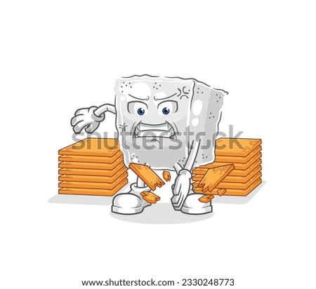 the sugar cube karate mascot. cartoon vector