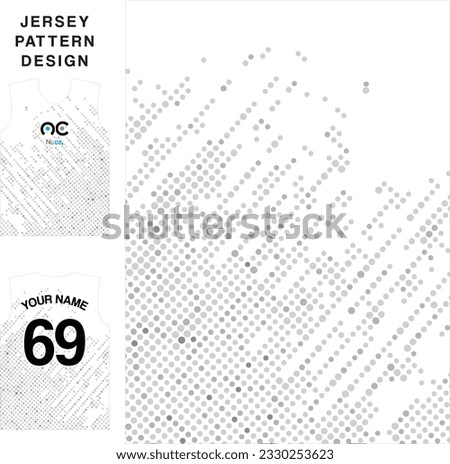 Abstract halftone concept vector jersey pattern template for printing or sublimation sports uniforms football volleyball basketball e-sports cycling and fishing Free Vector.
