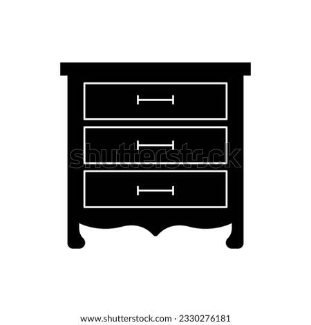 Chest of drawers icon design. isolated on white background. vector illustration Royalty-Free Stock Photo #2330276181