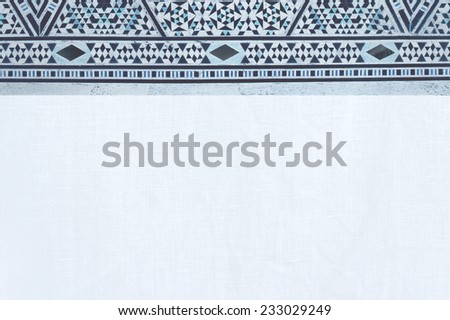 traditional ornaments on textile background