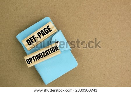 books and sticks with the word OFF-PAGE OPTIMIZATION