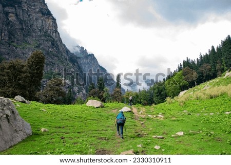 Landscape of Hampta Valley, Himachal Pradesh, India. Royalty-Free Stock Photo #2330310911