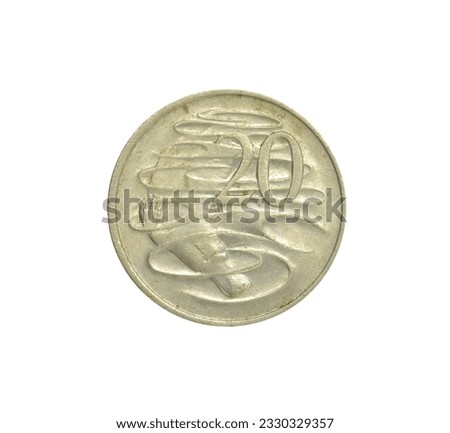 20 Cents coin made by Australia that shows Platypus and Numeral value