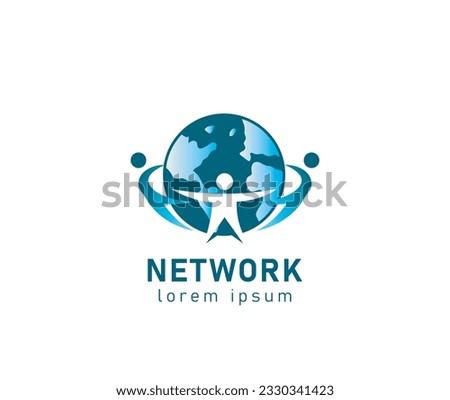 Global Business People connect network human world tech stock illustration