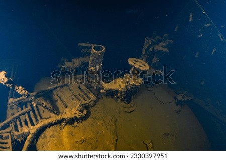 WWII Ship Wreck in Coron Philippines Royalty-Free Stock Photo #2330397951