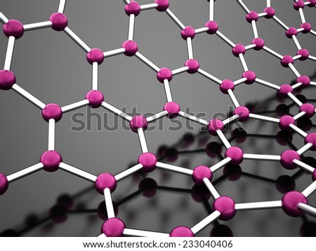 Pink molecular mesh structure rendered