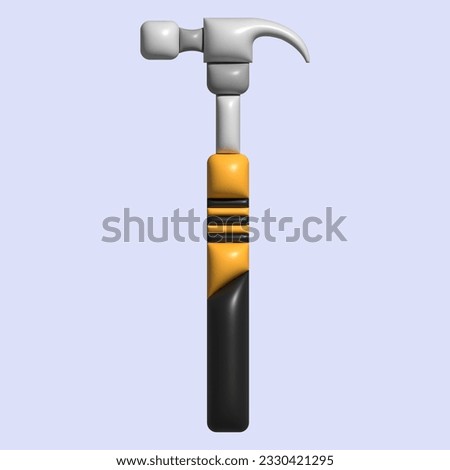 3D Construction Tool Asset with Light Background