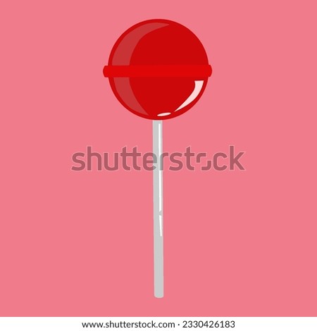 lollipop vector illustration with red color