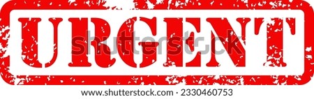 Red Urgent Stamp Grunge Scratches Texture Label Logo Icon Sign Sigil Symbol Emblem Badge Vector EPS PNG Transparent No Background Clip Art Vector EPS PNG 