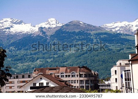 Landscape of scenic view of the nature at Vaduz