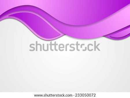 Abstract purple waves corporate background. Vector art design