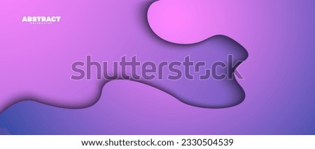 Abstract papercut gradient purple banner background vector