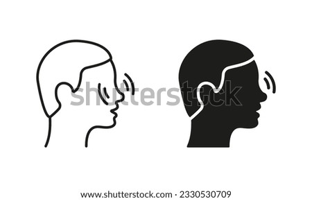 Runny Nose Line and Silhouette Icon Set. Nose Pain, Itch, Inflammation, Ache Symbol Collection. Rhinitis, Allergy, Nasal Mucus Pictogram. Icons for Medical Poster. Isolated Vector illustration. Royalty-Free Stock Photo #2330530709