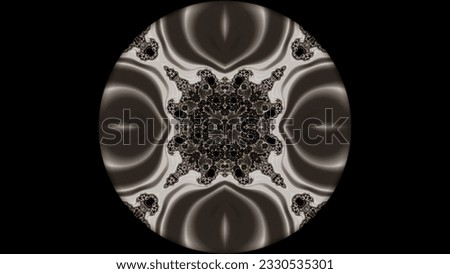 Digital abstract fractal background generated at computer in sepia.
