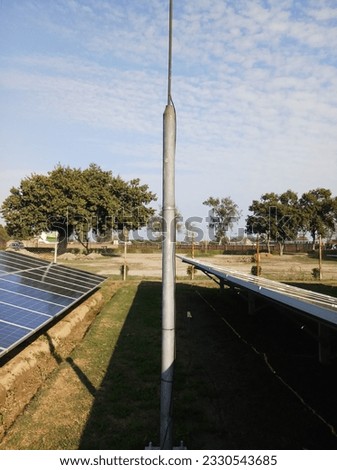 Solar Panels with heavy lightning arrestor