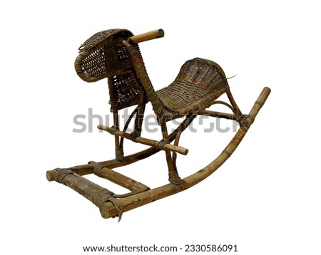 Traditional rattan rocking horse from indonesia