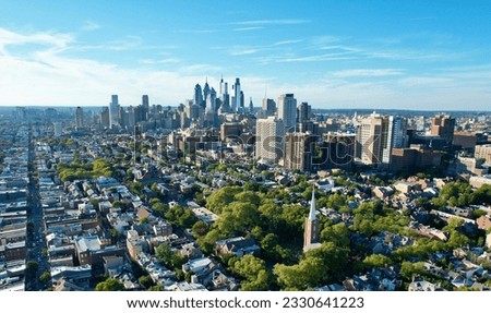 Skyline of Philadelphia as seen from South Street