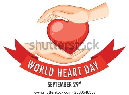World Heart Day Banner Design illustration
