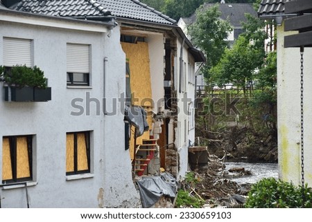 Flooding - Pictures after the flood disaster in Schleiden and Gemünd  Germany in July 2021