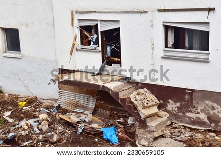 Flooding - Pictures after the flood disaster in Schleiden and Gemünd  Germany in July 2021