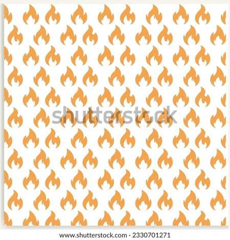 Orange fire pattern over white background