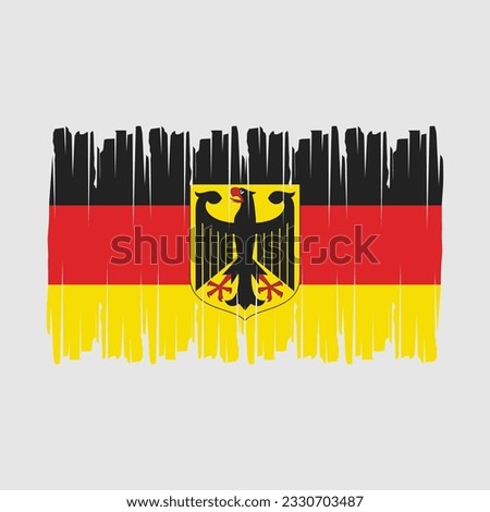 Germany Flag Brush Vector Illustration