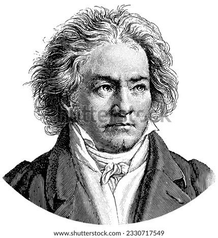Ludwig van Beethoven (17 December 1770 – 26 March 1827) Royalty-Free Stock Photo #2330717549