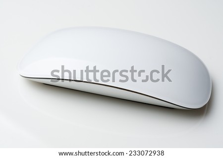White mouse, on a white background.