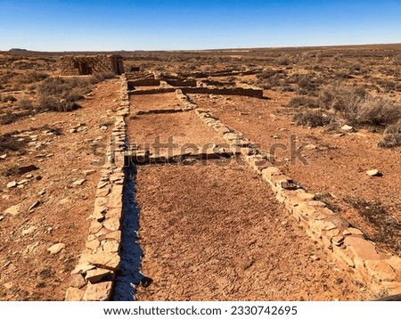Puerco Pueblo Ruins in the Petrified Forest National Park in Arizona. Royalty-Free Stock Photo #2330742695