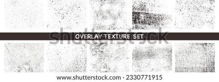 Set of the vector grunge textures isolated on transparent background. Set of distressed black texture. Vector illustration