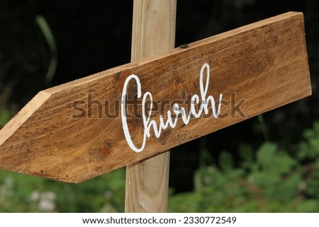 Church wedding sign. Wooden sign 