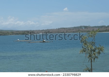A picture of strait and ocean view from East Lombok