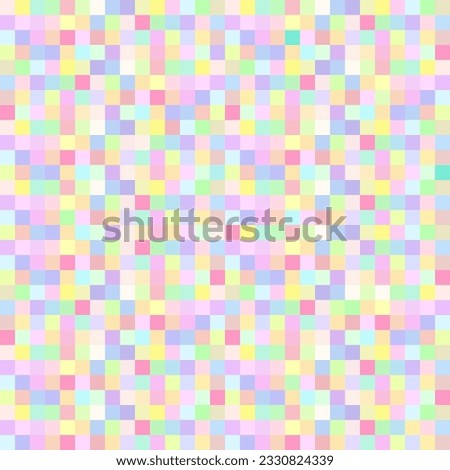 Pixel pattern, seamles  abstract mosaic, soft pastel color backdrop, vector