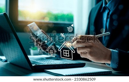 Real estate investment, Buy, own, and sell properties for profit. Cash flow, appreciation, tax advantages. Research, strategy, Real estate investment yields financial rewards. real estate market Royalty-Free Stock Photo #2330862509