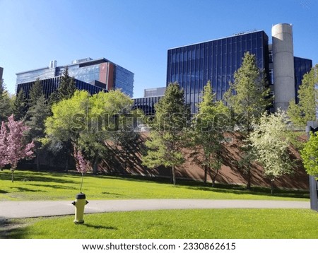 University of Alberta mechanical engineering building on a sunny day Royalty-Free Stock Photo #2330862615