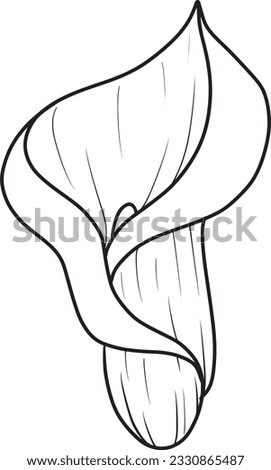 Flower Coloring Page, Flower Line Art Vector. Flower Line Art Element. Flower Clip Art.