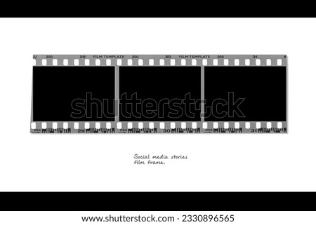 (35 mm.) film collections frame.With white space.film camera.contact sheet.