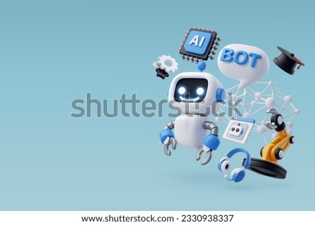 3d Vector icon of AI in science and business, Technology and engineering concept. Eps 10 Vector. Royalty-Free Stock Photo #2330938337