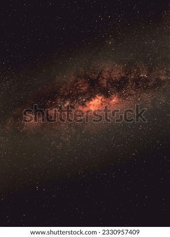 Milkyway galaxy with bright stars and space dust