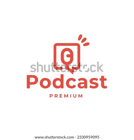Podcast using Microphone logo icon template vector