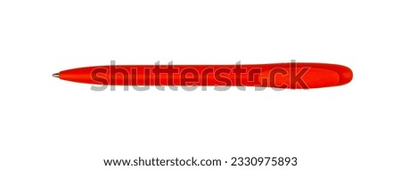 Red ballpoint pen isolated from background - as a graphic resource Royalty-Free Stock Photo #2330975893