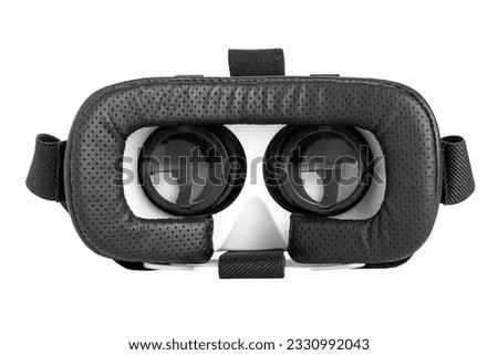 Modern Virtual Reality glasses, isolated on white background. VR gadget concept.
