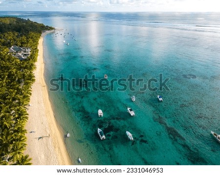 Incredible view of the ocean in Mauritius. Picture taken from drone