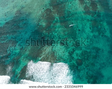 Incredible view of the ocean in Mauritius. Picture taken from drone