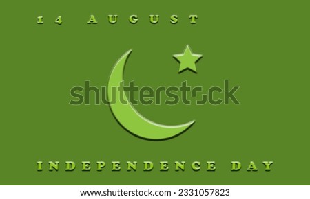 Pakistan flag, National celebration day of Pakistan at 14 august, elegant flag 